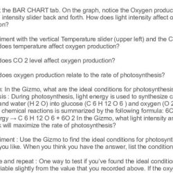 Student exploration photosynthesis lab answer key