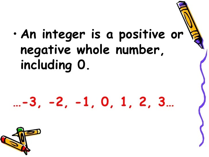 Signed integers